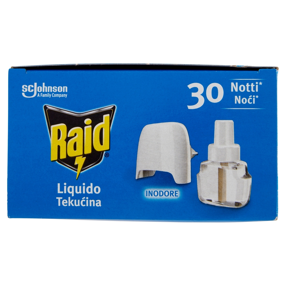 Raid Liquido Elettrico Antizanzare Contro Zanzare, 30 Notti, 1 Base e 1 Ricarica 21 ml